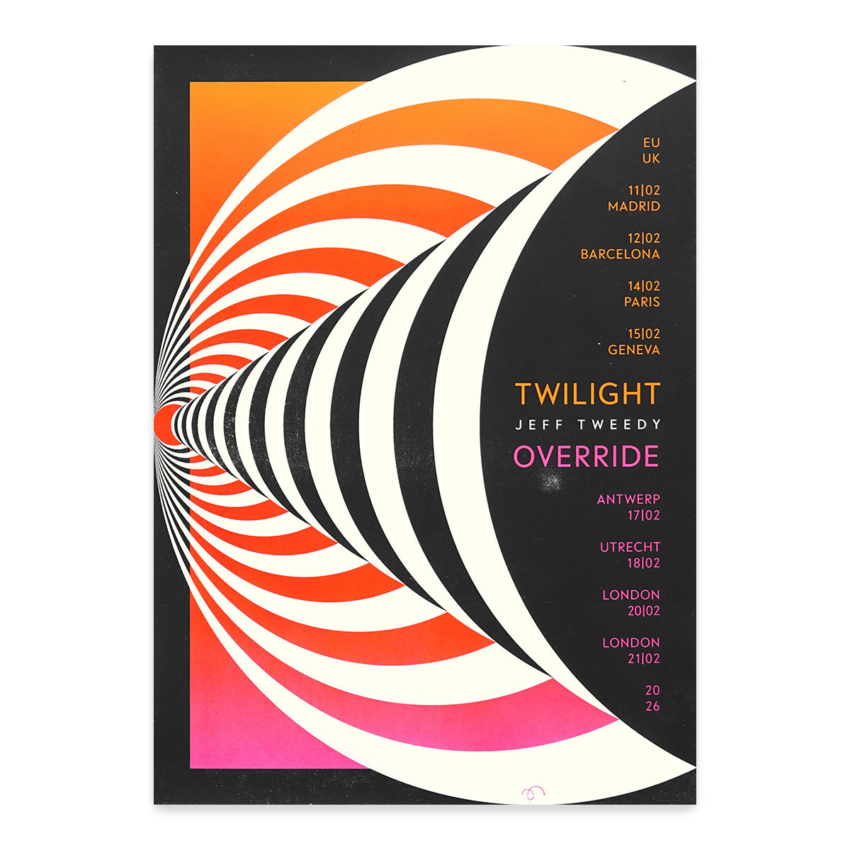 Jeff Tweedy Twilight Override February 2026 Tour Poster – Wilco