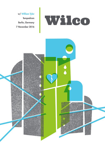 Wilco Berlin 2016 Poster from Bingo Merch Official Merchandise